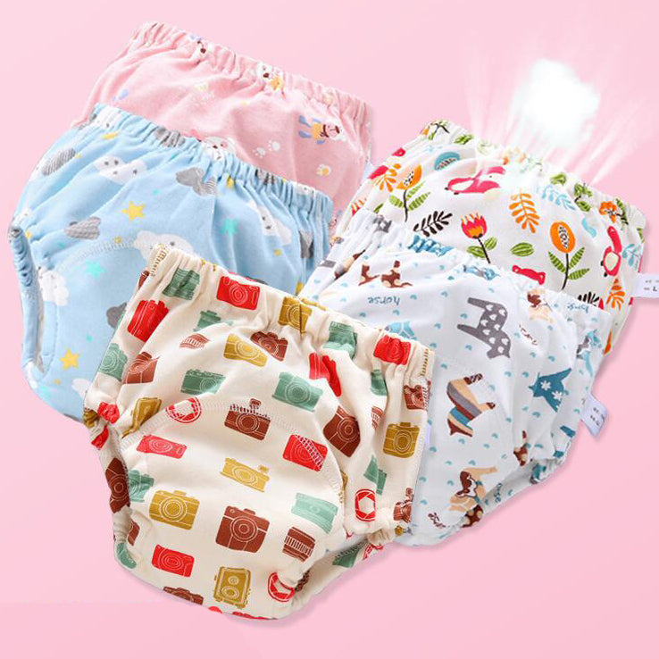 6PCS Reusable Washable Waterproof Baby Cloth Diapers