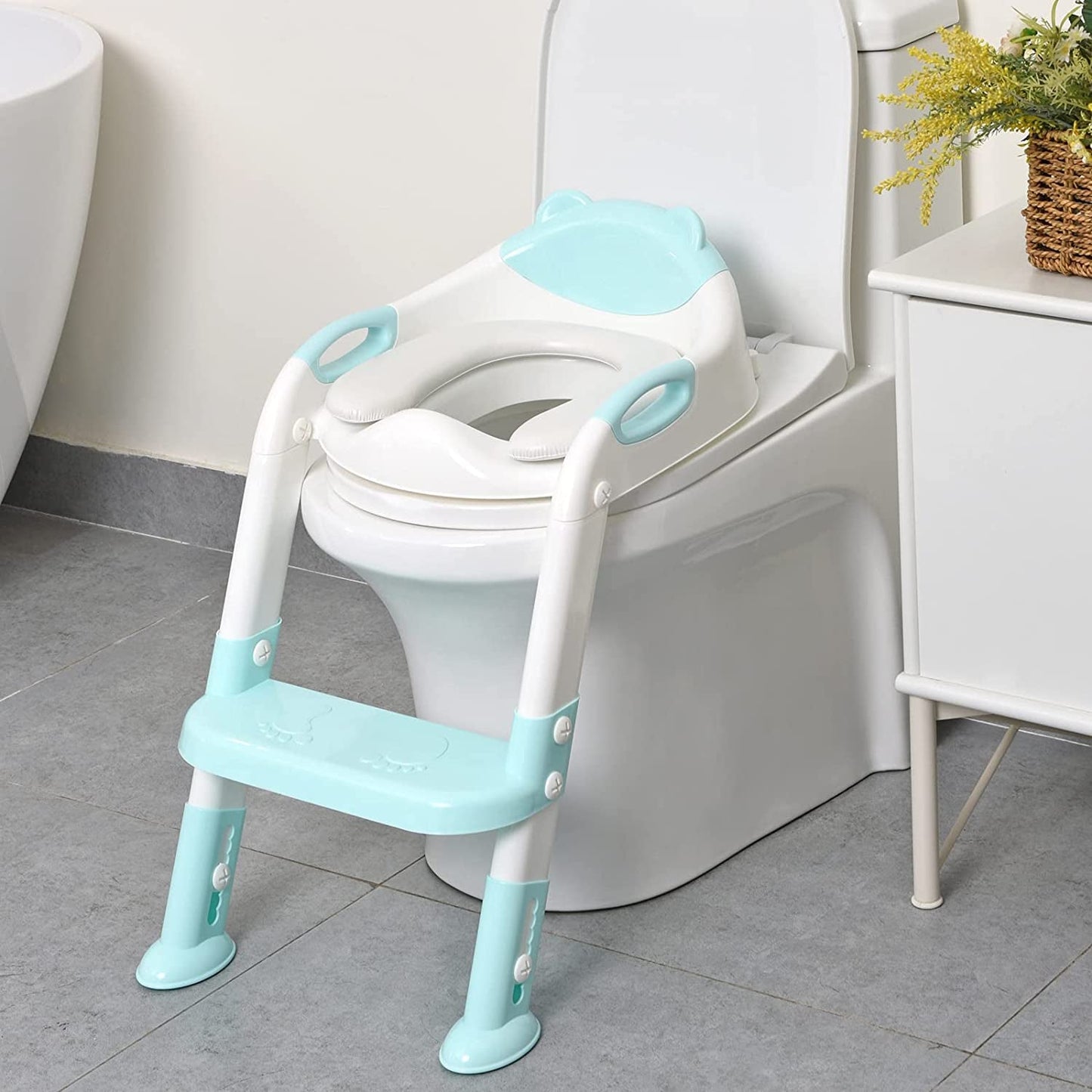 Adjustable Ladder Infant Baby Toilet Training Folding Seat