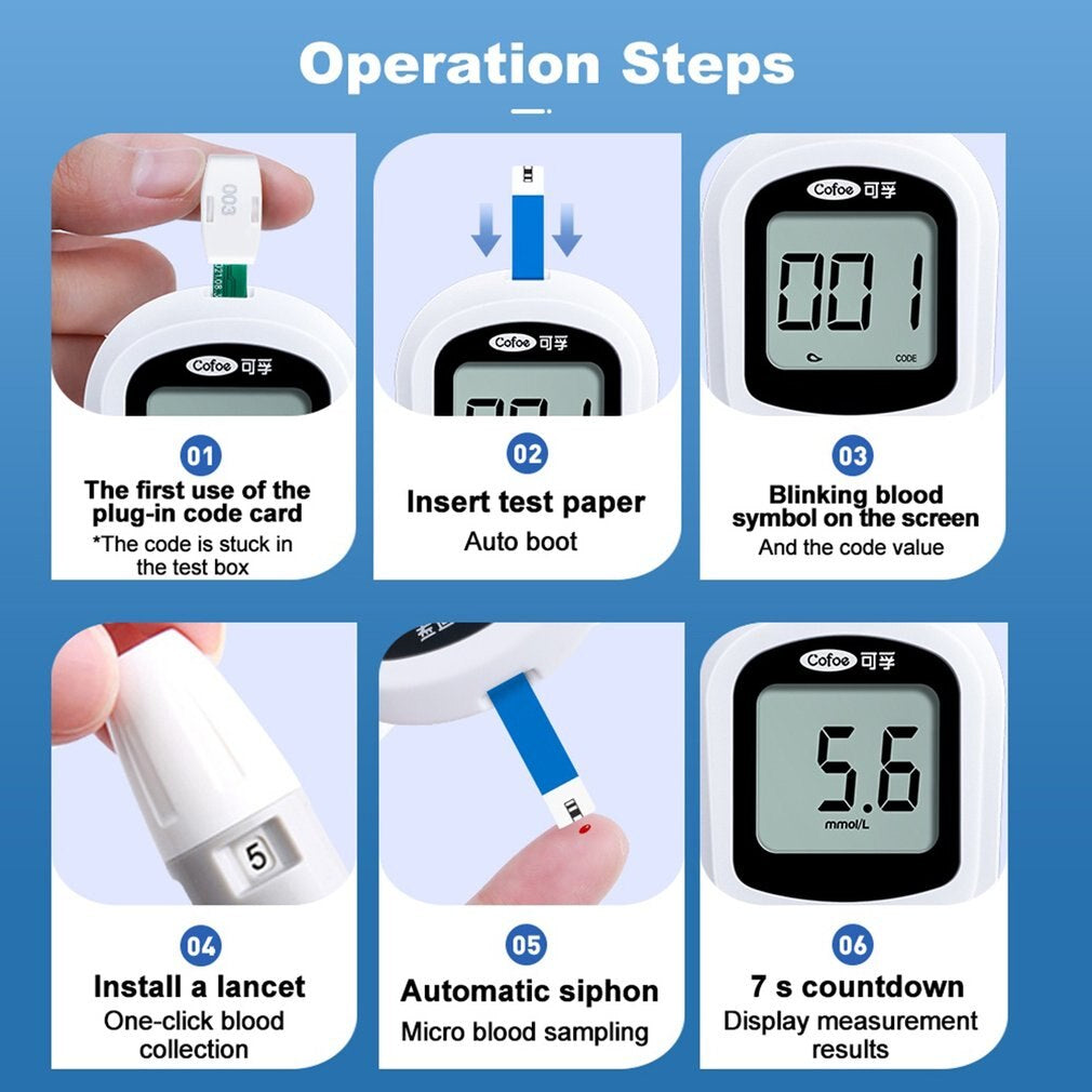 Smart Glucometer Blood Glucose Test Kit