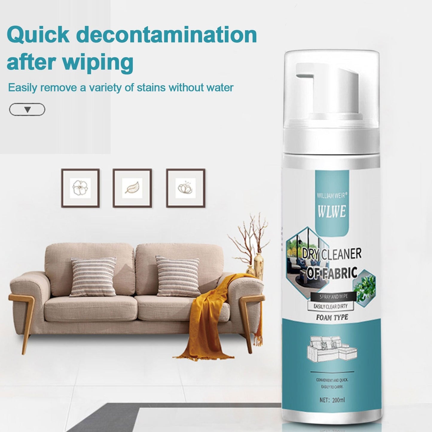 Fabric And Carpet  Deep Foaming Action Cleaner