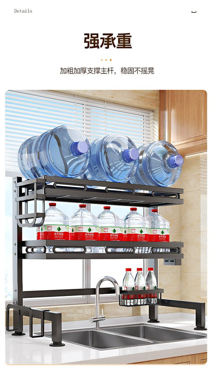 1/2 Tier Kitchen Storage  Shelf Above The Sink Dish Storage Rack Set